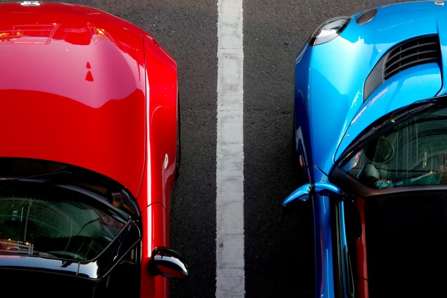 Cars parked in garage